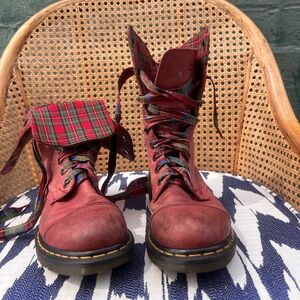 Dr. Martens 1460 Tartan Fold-Down Boots